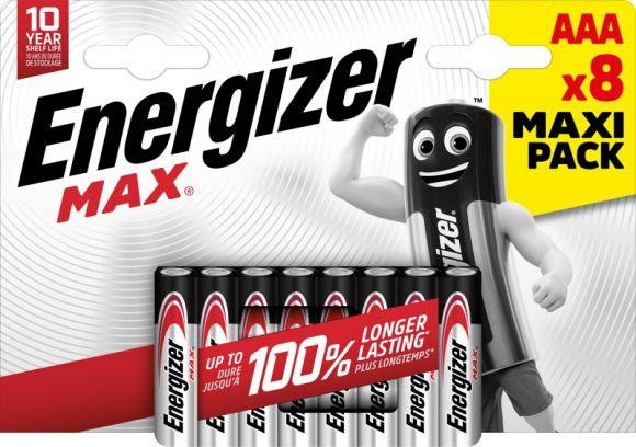 Akumulators Energizer Max AAA 8-pack