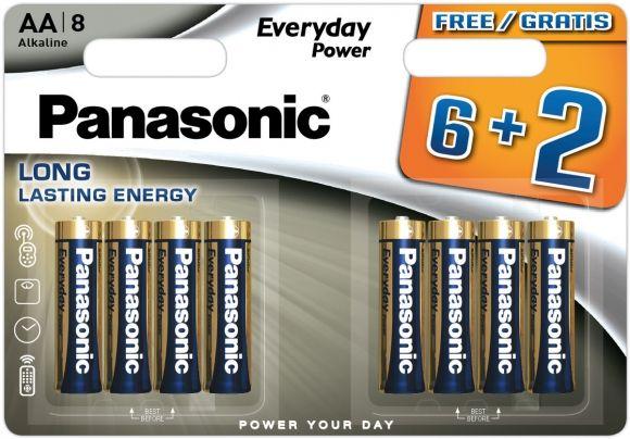 Akumulators Panasonic Everyday Power LR6EPS/8B 6+2
