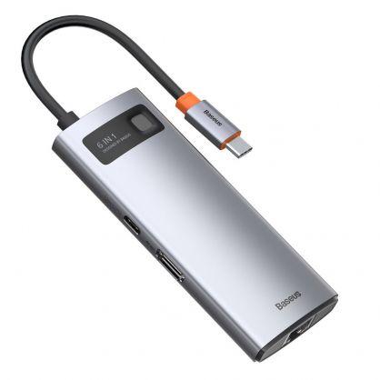 Parveidotājs Baseus  6in1 HUB USB Type