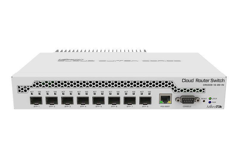 Nevadāms centrmezgls Mikrotik  Switch||CRS309-1G-8S+IN|1x10Base-T / 100Base-TX