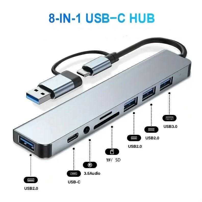 Riff VSZAPOWER 8-in-1 Universal Aluminum 8-Port