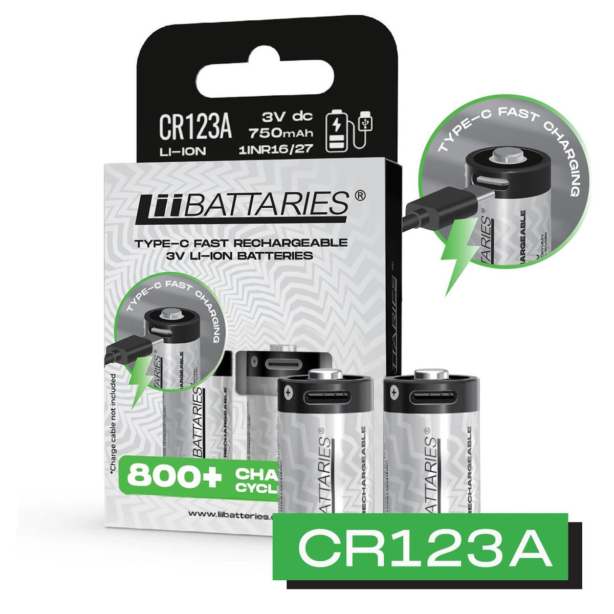Liibattaries USB-C Rechargeable Powerful batteries Lithium-Ion