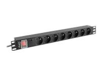 LANBERG PDU 19inch 1U 16A 8x
