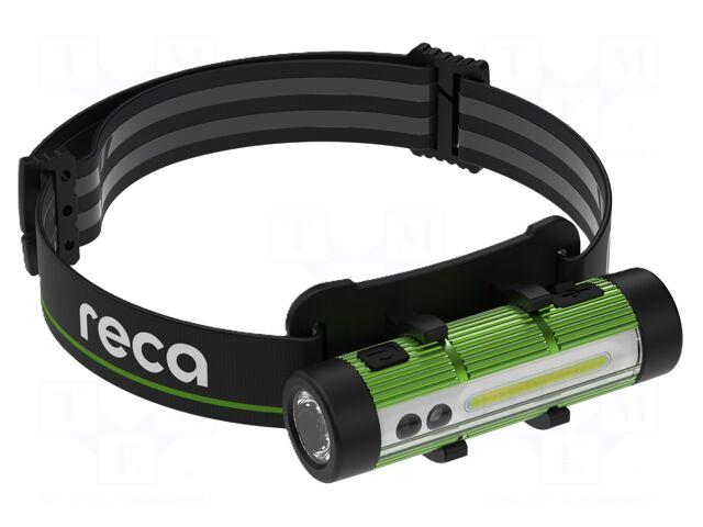 RECA Torch: LED headtorch | green