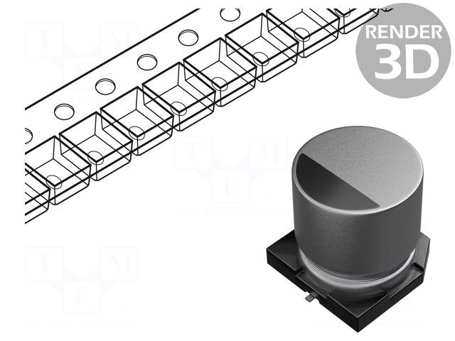 SAMWHA Capacitor: electrolytic | SMD |