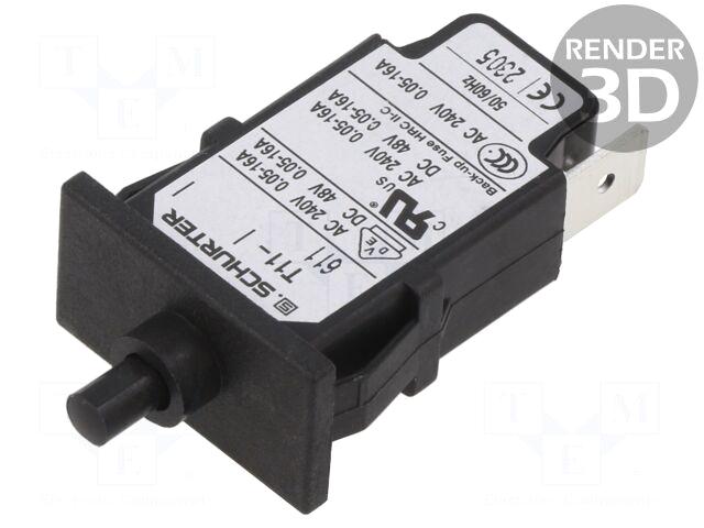 SCHURTER Circuit breaker | Urated: 240VAC