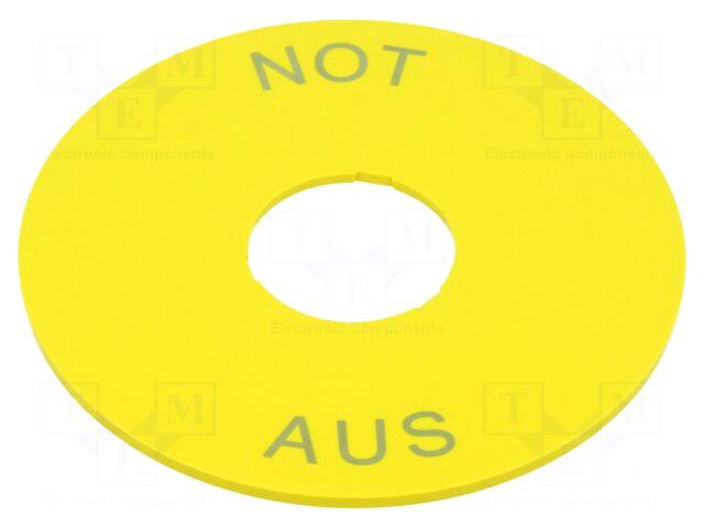 SIEMENS Warning plate | 22mm |