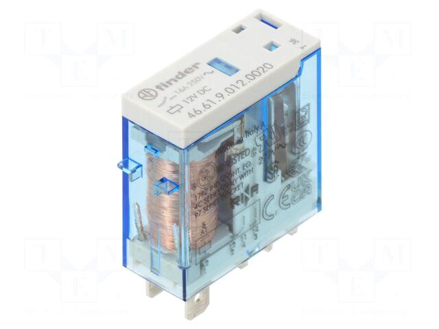 FINDER Relay: electromagnetic | Ucoil: 12VDC