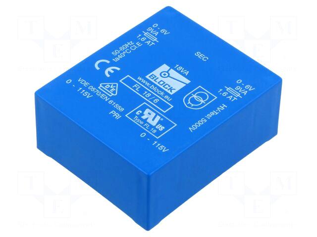 BLOCK Transformer: encapsulated | 18VA |