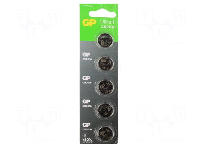 GP Battery: LI-MnO | CR2016 |