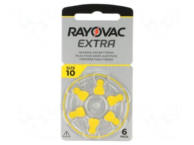 RAYOVAC Battery: zinc air (ZnO2) |