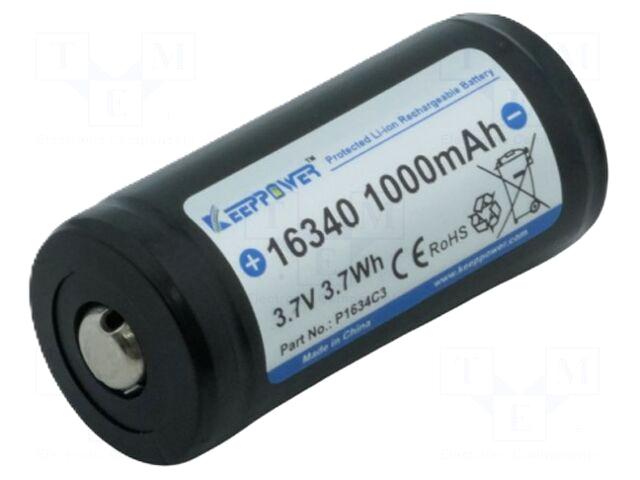 KEEPPOWER Re-battery: Li-Ion | 16340 |