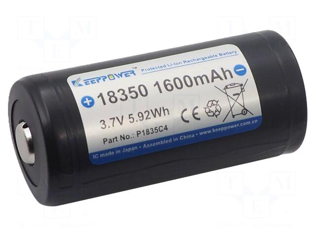 KEEPPOWER Re-battery: Li-Ion | 18350 |