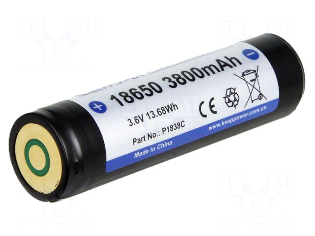 KEEPPOWER Re-battery: Li-Ion | 18650 |