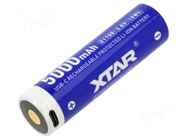 XTAR Re-battery: Li-Ion | 21700 |