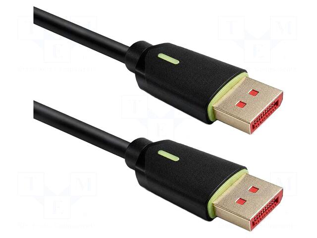QOLTEC Cable | DisplayPort plug,both