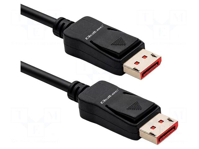 QOLTEC Cable | DisplayPort plug,both