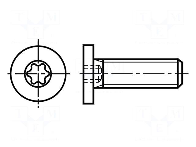 BOSSARD Screw | M6 | M6x12