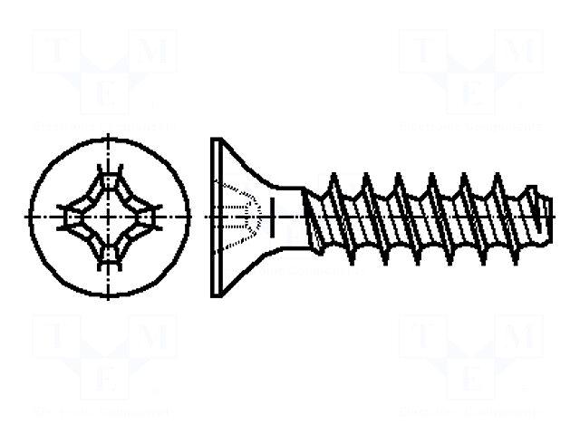 BOSSARD Screw | for plastic |