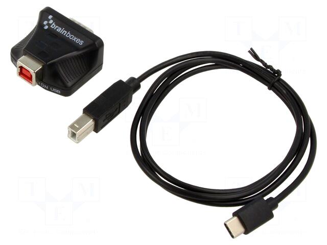 BRAINBOXES Automation module: converter | RS232/USB-C