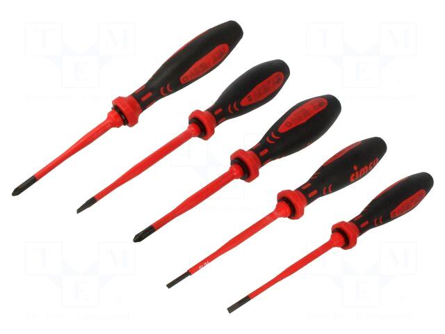 CIMCO Screwdriver: insulated-set | Pozidriv®,slot