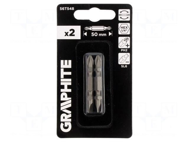 GRAPHITE Screwdriver bit | Phillips,slot