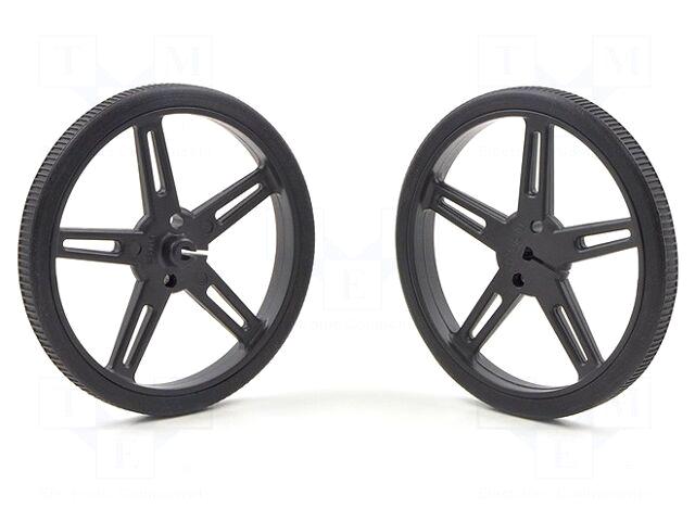 POLOLU Wheel | black | Shaft: