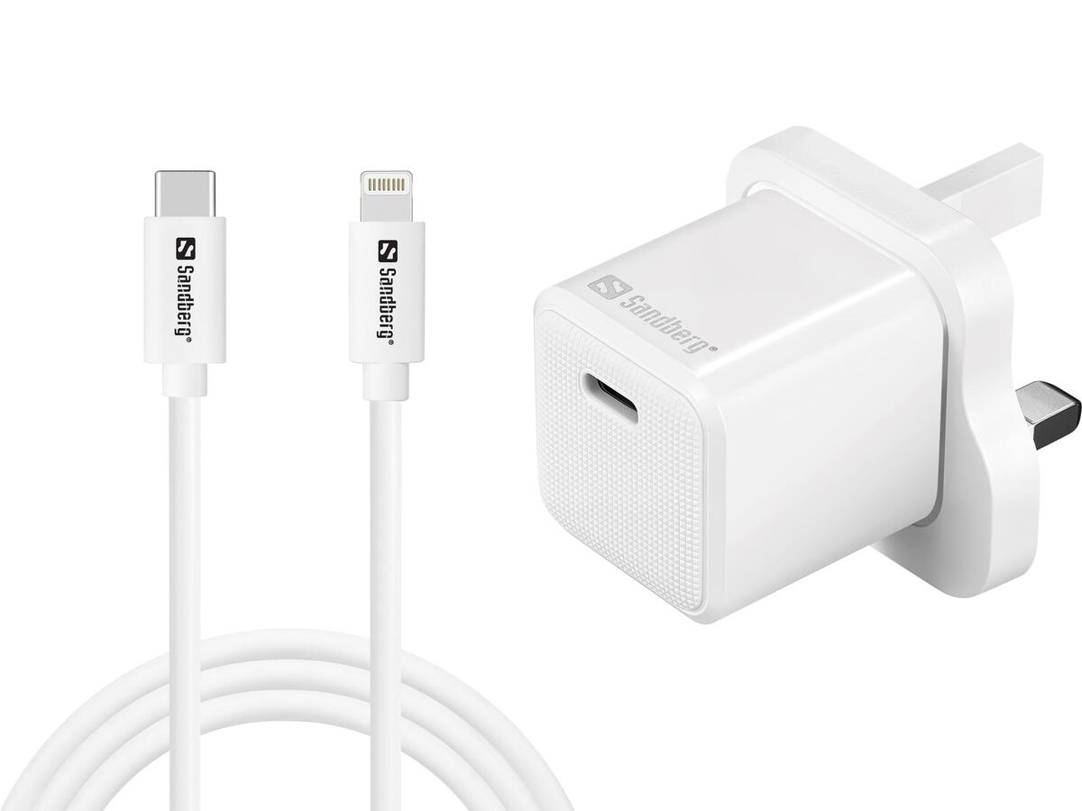 Sandberg 441-64 USB-C 20W Charger UK+Lightning