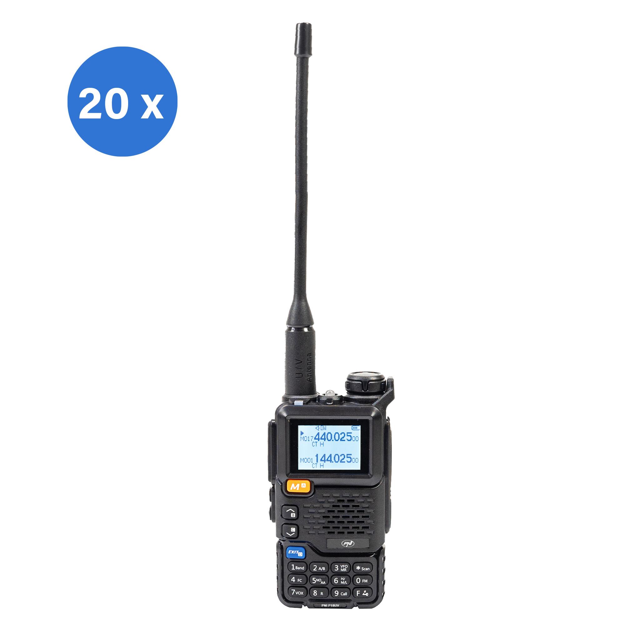 Box with 20 pieces portable VHF/UHF