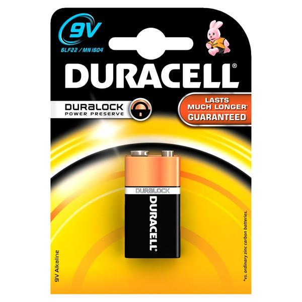 9V Duracell Alkaline Battery Duralock cod