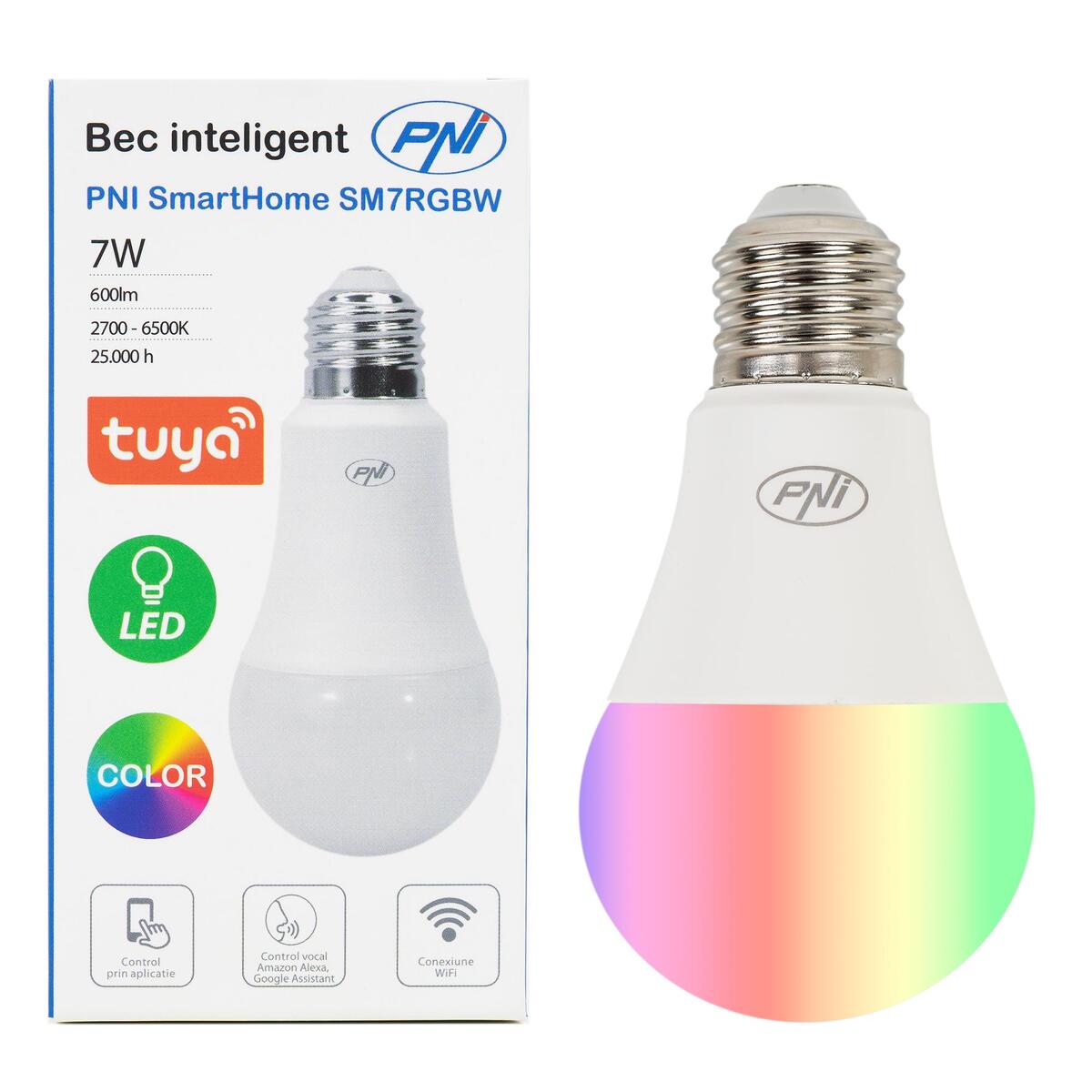 PNI SmartHome SM7RGBW E27 LED 7W