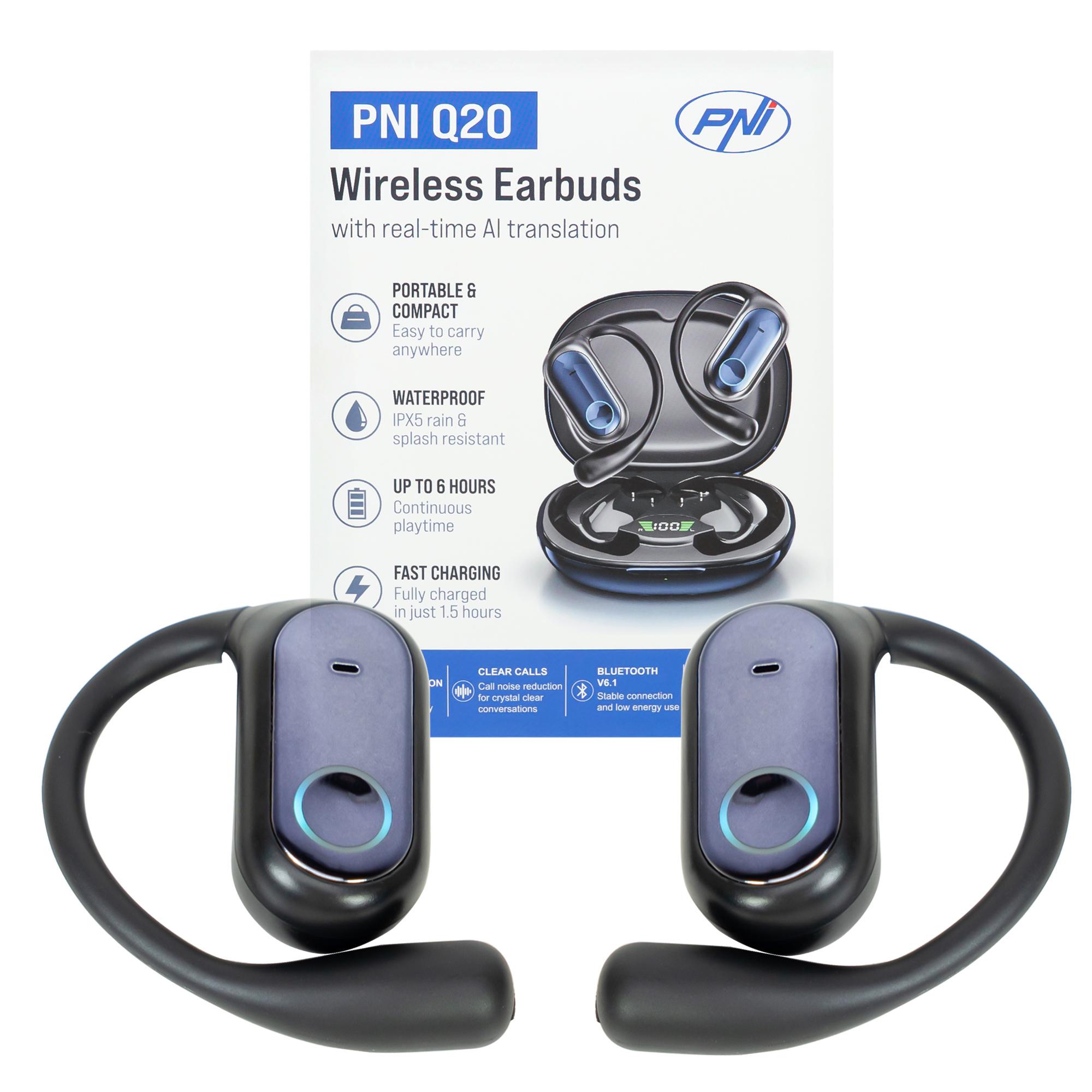 PNI Q20 wireless headphones with real-time