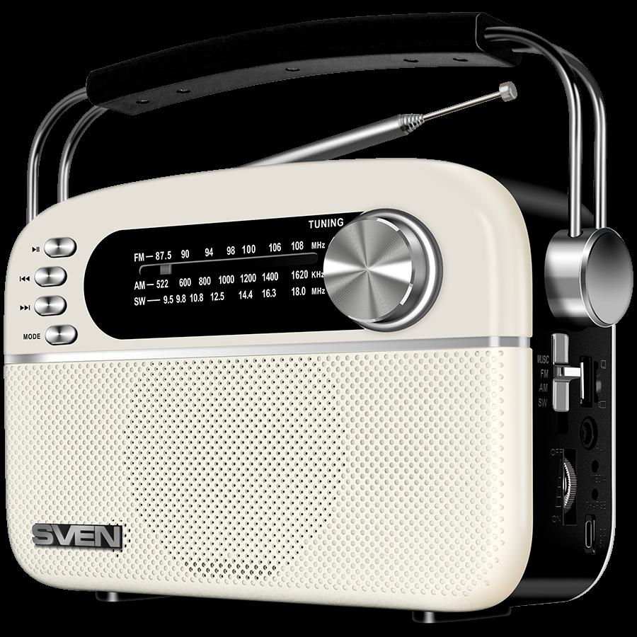 Speaker SVEN SRP-505, white (3W, Bluetooth