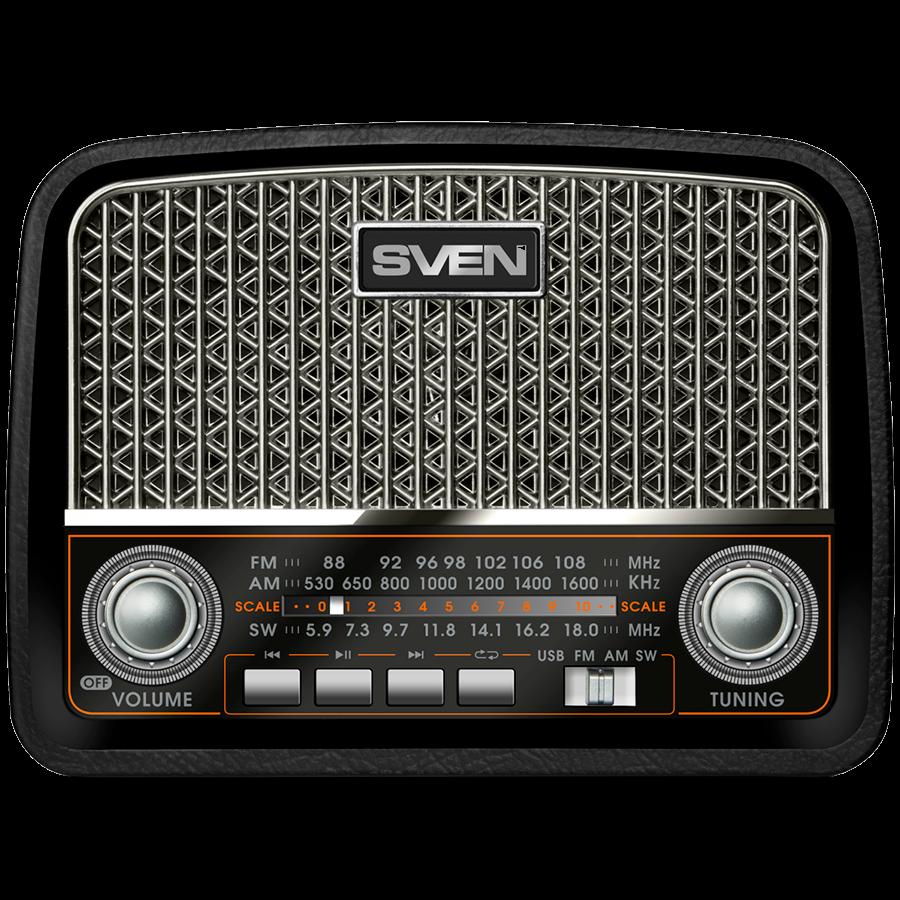 Speaker SVEN SRP-555, black-silver (3W, FM/AM/SW