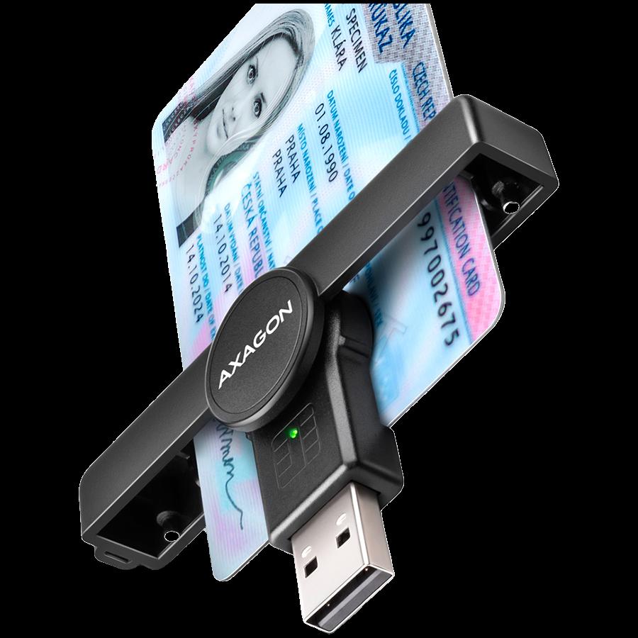 Axagon Foldable pocket USB-A contact Smart