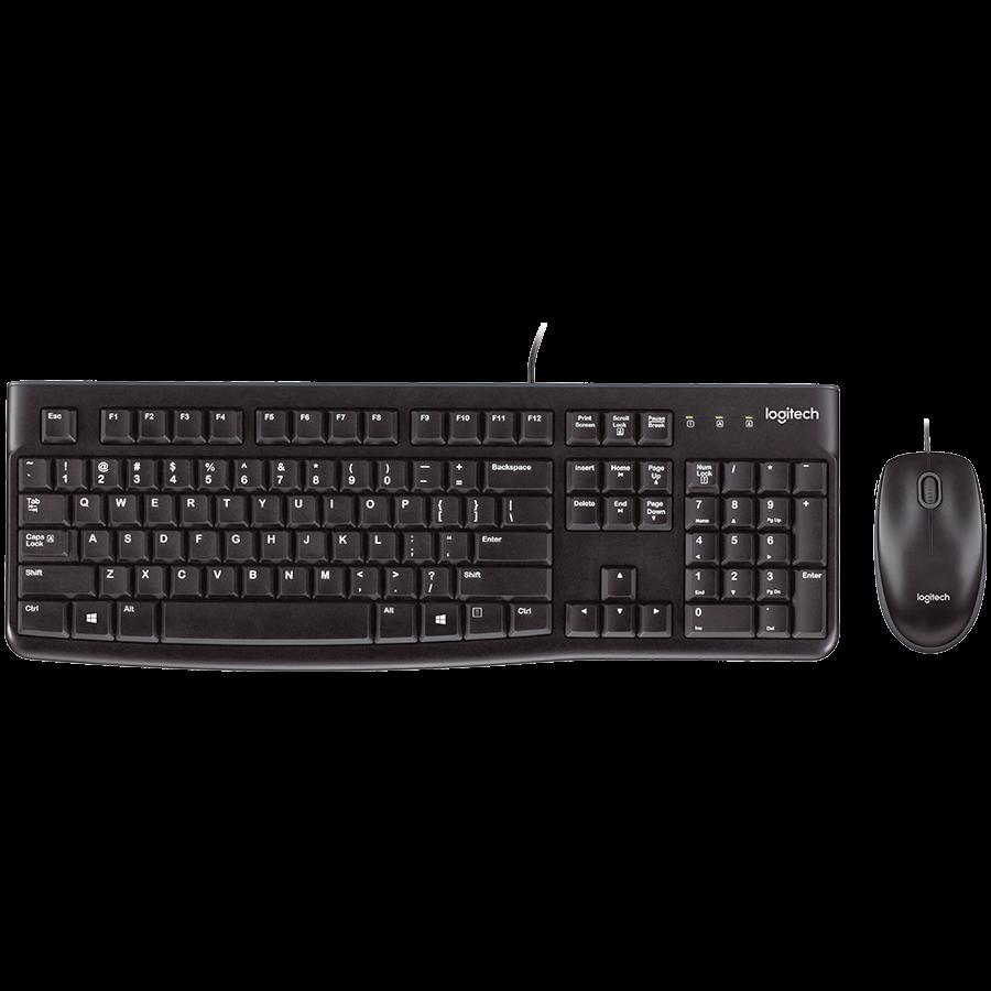 LOGITECH MK120 Corded Combo - BLACK