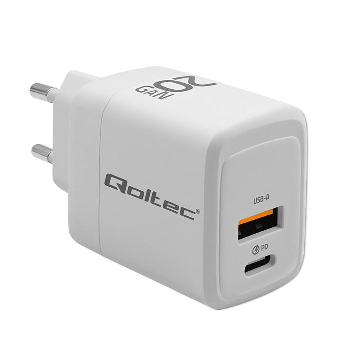 Qoltec GaN 20W charger| 5-20V |
