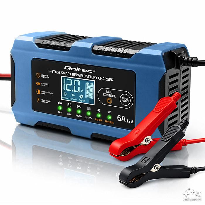 Qoltec Smart Battery Charger 12V 6A