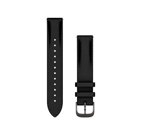 GARMIN Acc, 18mm Band, Black Leather