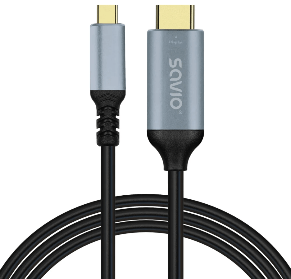 Kabelis SAVIO USB-C – HDMI 2