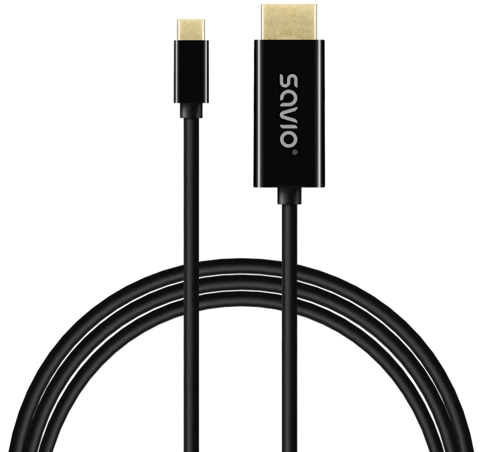 Kabelis SAVIO USB-C TO HDMI 2m