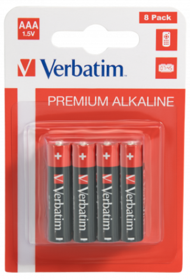 Baterijas Verbatim AAA Premium Alkaline 8-Pack