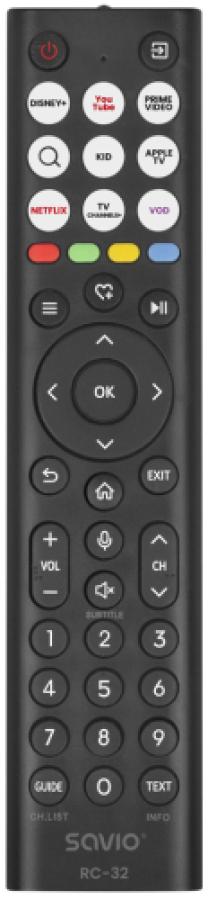 Pults Savio HISENSE TVs Universal