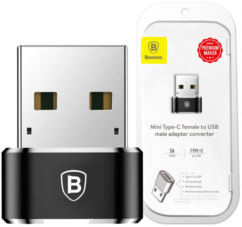 Adapteris Baseus Converter USB Male To
