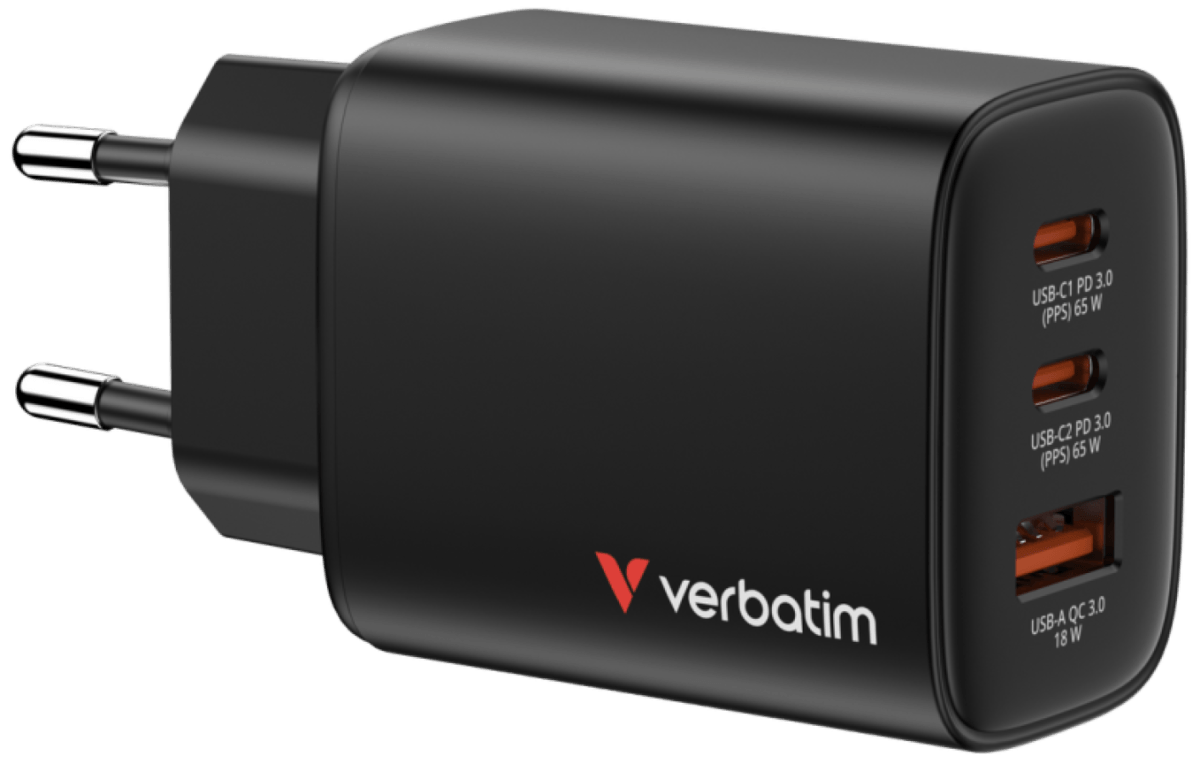 Lādētājs Verbatim Essentials GaN Wall Charger