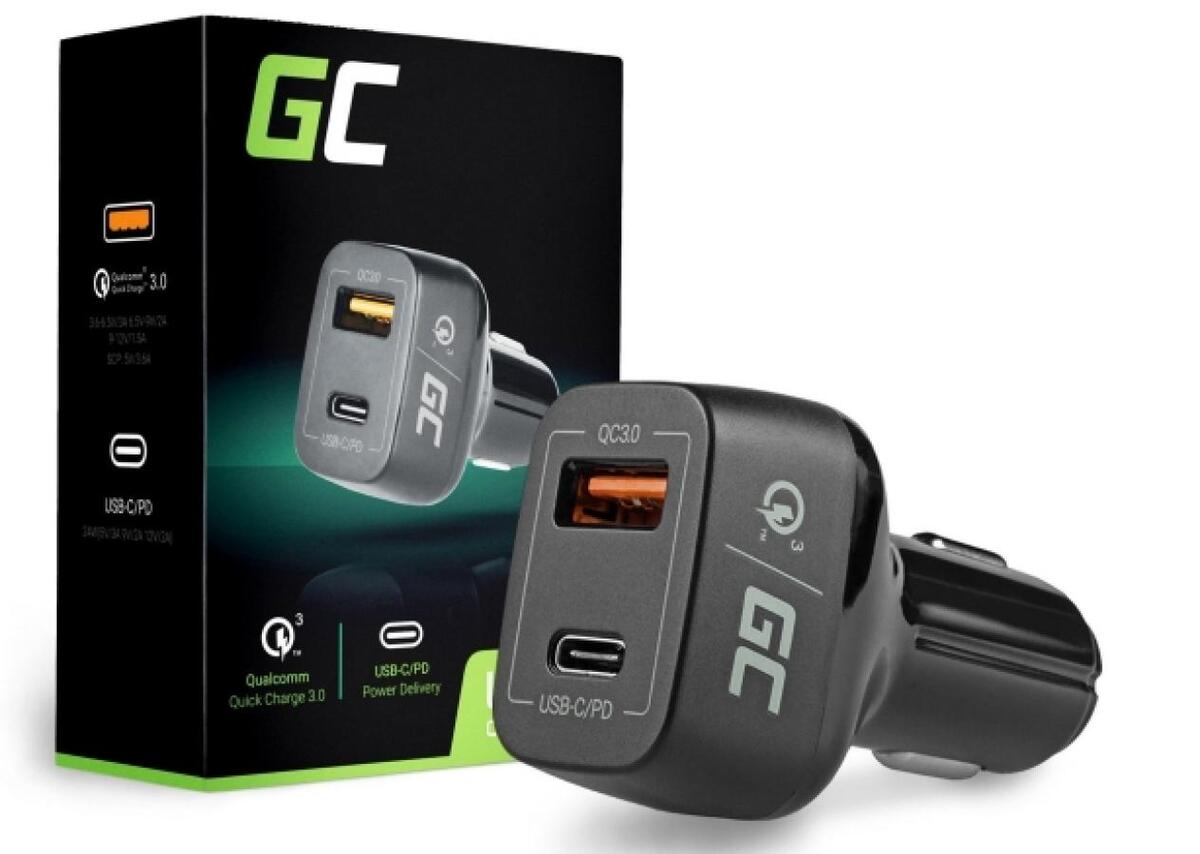 Auto lādētājs Green Cell CAD33 USB-C
