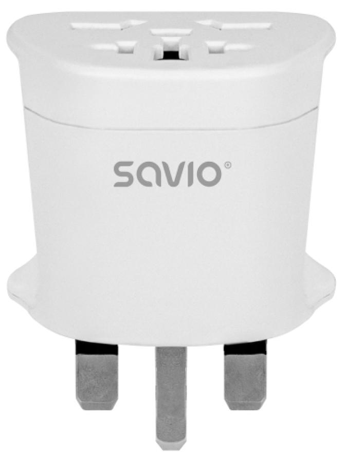 Strāvas adapteris SAVIO Travel adapter Global