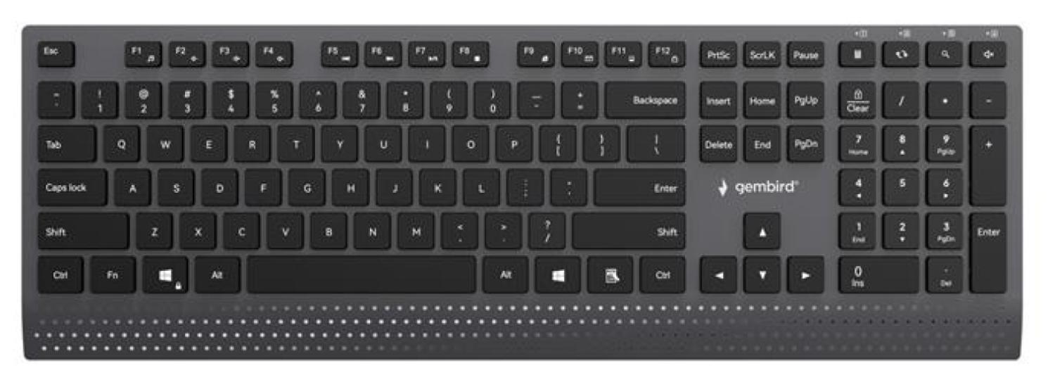 Klaviatūra Gembird Slim Multimedia KB-MCH-06 US