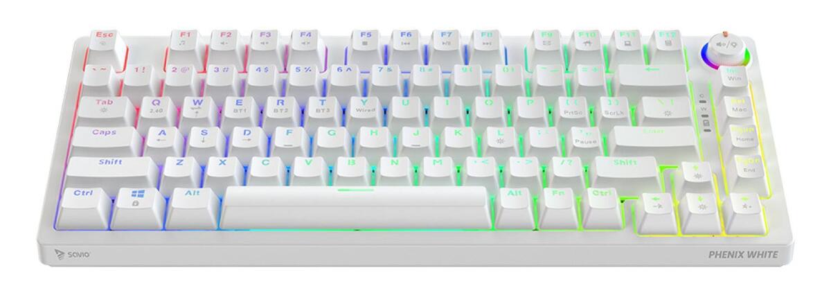 Klaviatūra Savio Wireless Mechanical Phenix White
