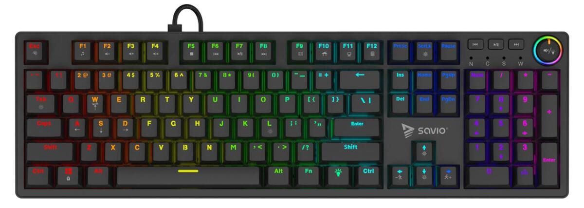 Klaviatūra Savio Styx Mechanical keyboard Brown